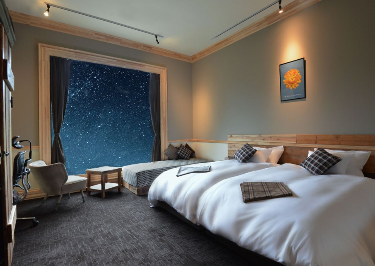 シェルターガーデン日光客室からの星空